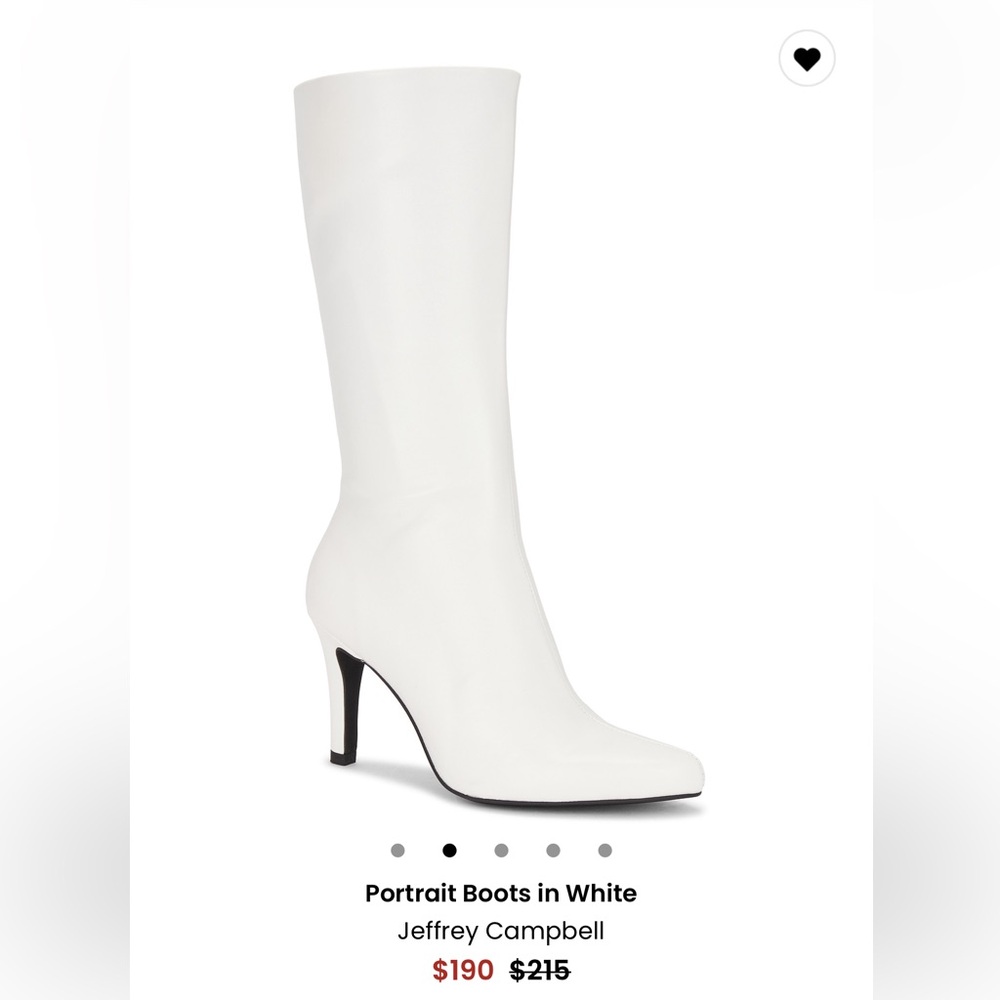 Jeffrey Campbell White Heeled Boots size 8.5